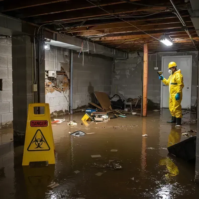 Flooded Basement Electrical Hazard in Beattyville, KY Property